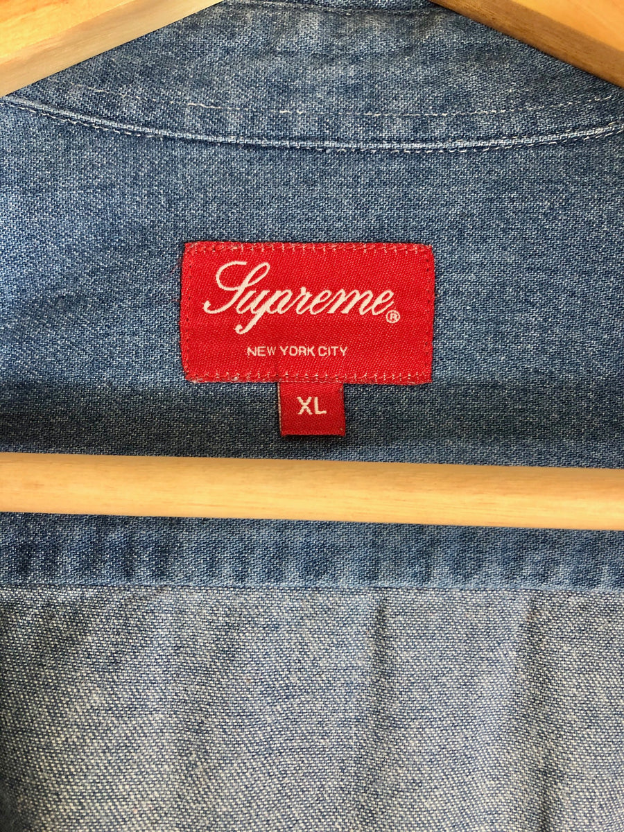 Supreme Pink Panther Denim Shirt (SS14) (Size XL)