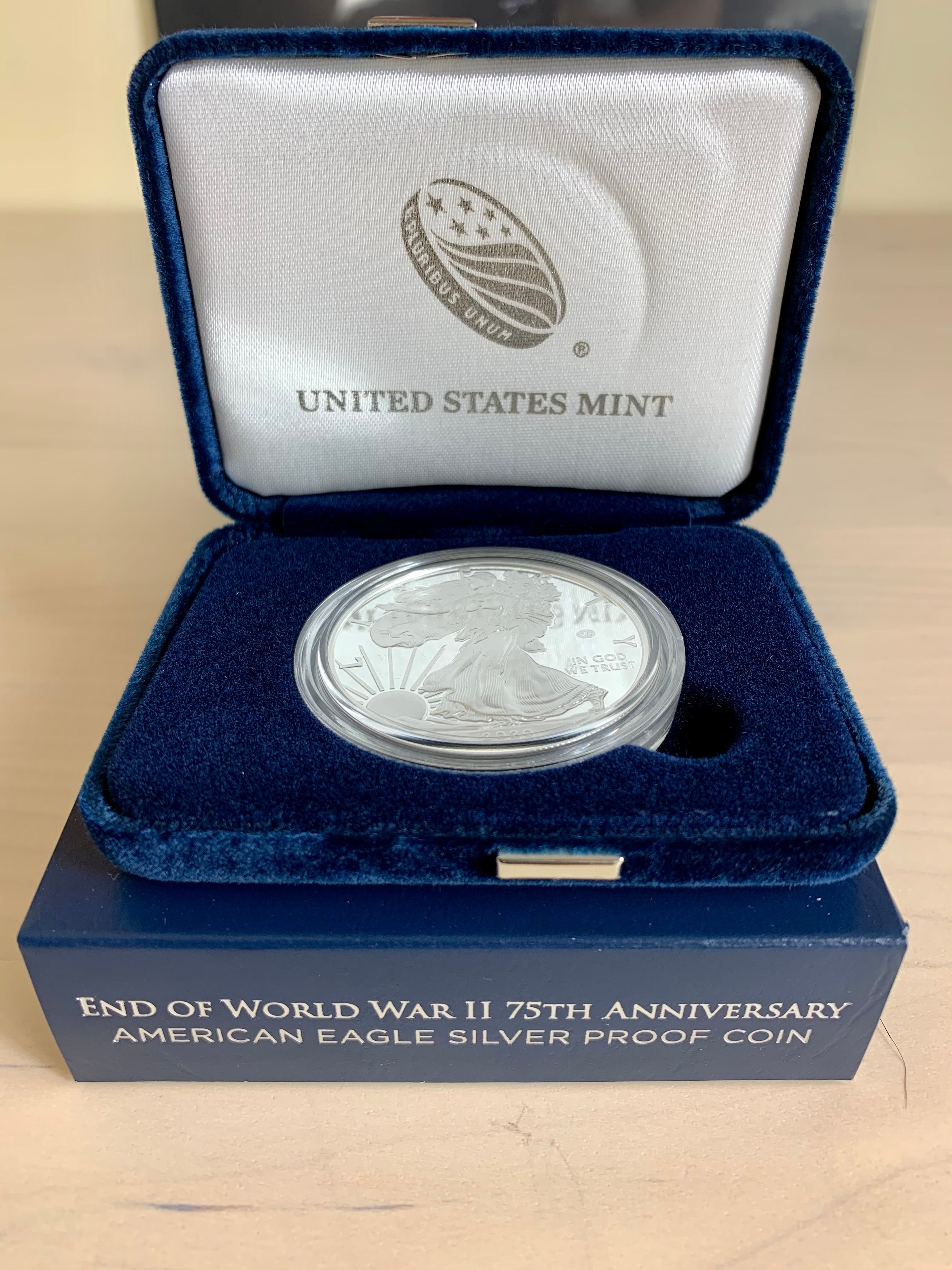 End of World War II 75th Anniversary American Eagle Silver Proof Coin