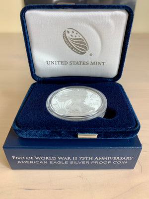 End of World War II 75th Anniversary American Eagle Silver Proof Coin