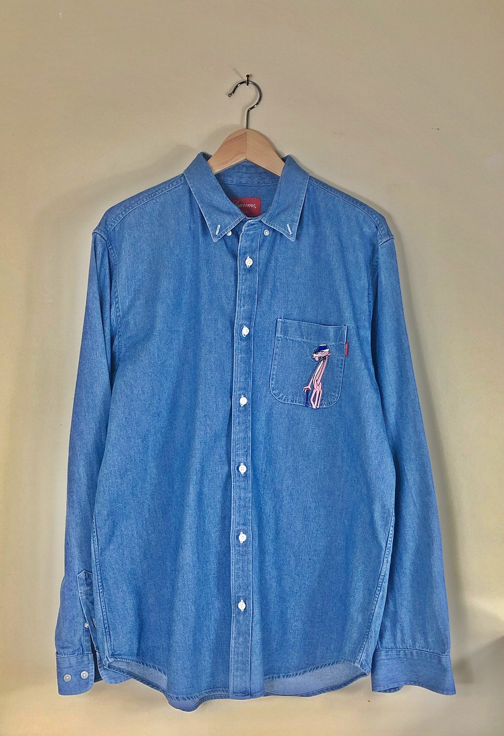 Supreme Pink Panther Denim Shirt (SS14) (Size XL)